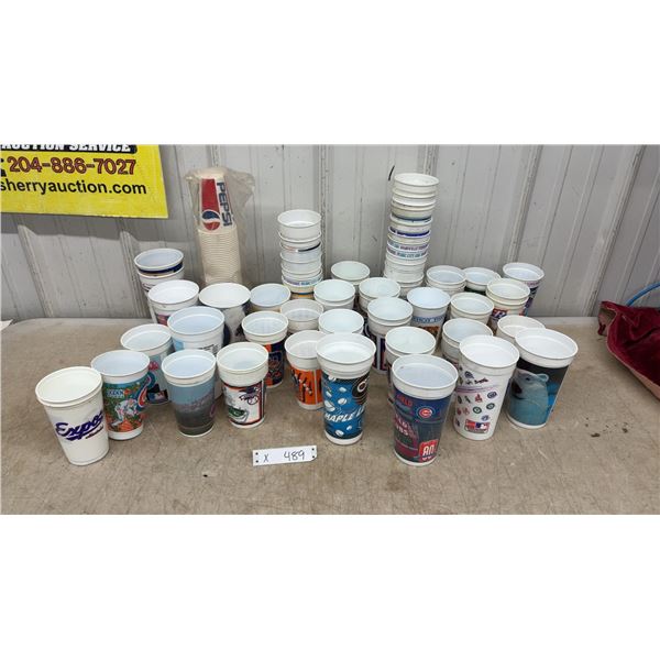 Collection of Plastic Promotional Stadium Cups, MLB, NHL, NFL, Pepsi, Coca-Cola and More