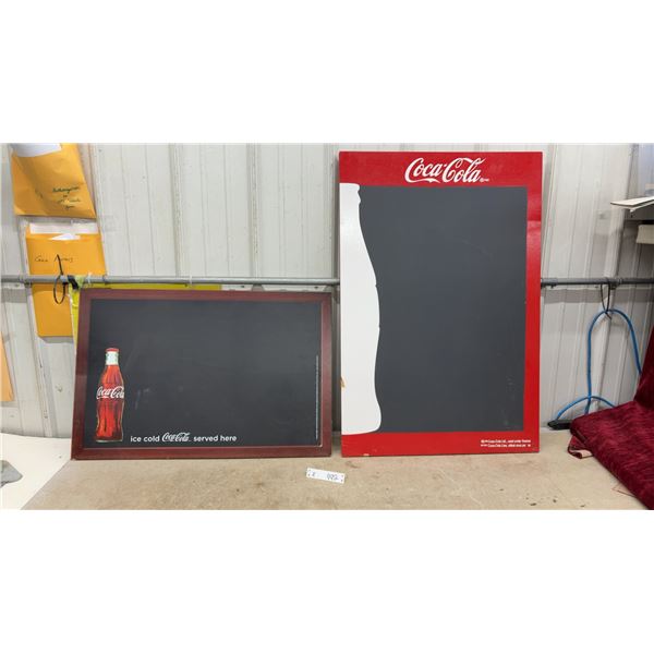 Coca-Cola Branded Chalkboard Advertising Signs- Largest 24 x 36"