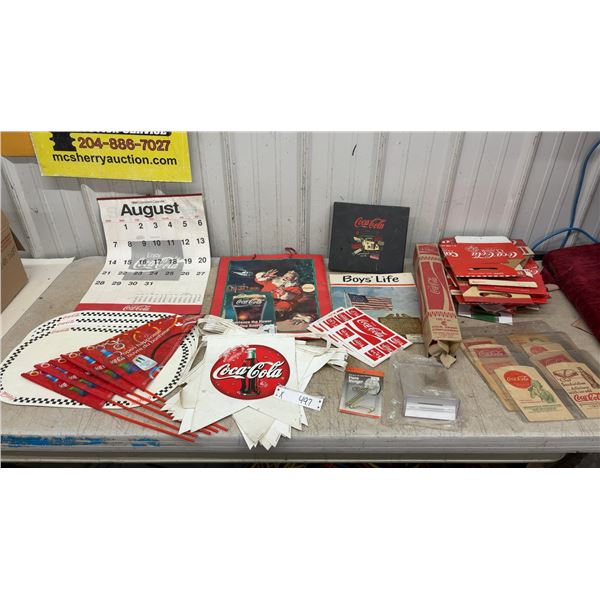 Coca-Cola Lot: Classroom Calendar, Cold Cups, Place Mats, Banner and More