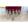 Image 2 : Vintage Modern Dairies Wooden Milk Crate with 12 Clear Glass Milk Bottles and Paper Caps