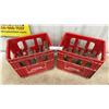 Image 1 : Vintage Soda Bottles in Two Red Coca-Cola Crates