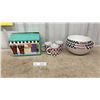 Image 1 : Coca-Cola Checkerboard Glassware Collection, Bell Soda Glasses, Ceramic Mugs, and Nesting Bowls