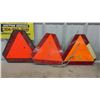 Image 4 : Three Slow-Moving Vehicle Warning Signs, and 2 Tarps