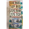 Image 3 : Collection of Vintage Canadian License Plates Including Manitoba and 1 Alberta- x20