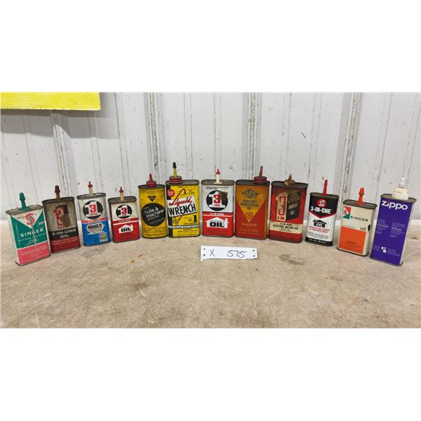 Vintage Oil Tin Lot