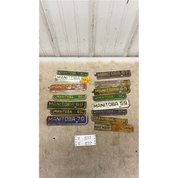 Vintage Manitoba License Plate Validation Tabs -x15