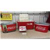 Image 1 : Coca-Cola Cooler, 2 Coca-Cola Tin Tubs and Coca-Cola Lunch Box