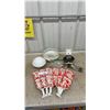 Image 1 : Coca-Cola Ceiling Fan with Six Logo Blades, Motor Assembly, Light Globe, and Mounting Bracket