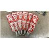 Image 2 : Coca-Cola Ceiling Fan with Six Logo Blades, Motor Assembly, Light Globe, and Mounting Bracket