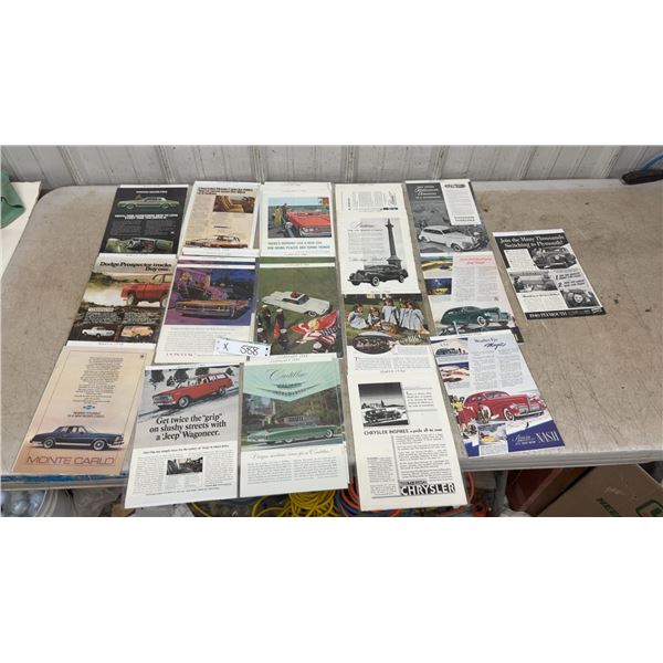 Vintage Automobile Magazine Advertisements, Cadillac, Pontiac, Nash, Chrysler and More