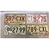 Image 3 : Ten Manitoba License Plates: 1971-1997
