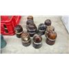 Image 3 : Collection of Vintage Glass and Ceramic Utility Pole Insulators in Crate