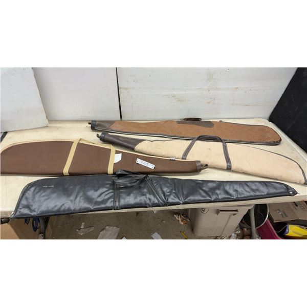 Soft Rifle Cases Including Hard Rover, Browning, Wylie 2802, and Black Vinyl, Set of 4