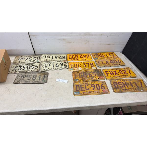 Manitoba License Plates: 1971 and 1976