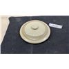 Image 1 : Vintage Red Wing Ceramic 2 Gallon Crock Lid with Cream Glaze and Impressed Floral Pattern