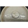 Image 6 : Vintage Red Wing Ceramic 2 Gallon Crock Lid with Cream Glaze and Impressed Floral Pattern