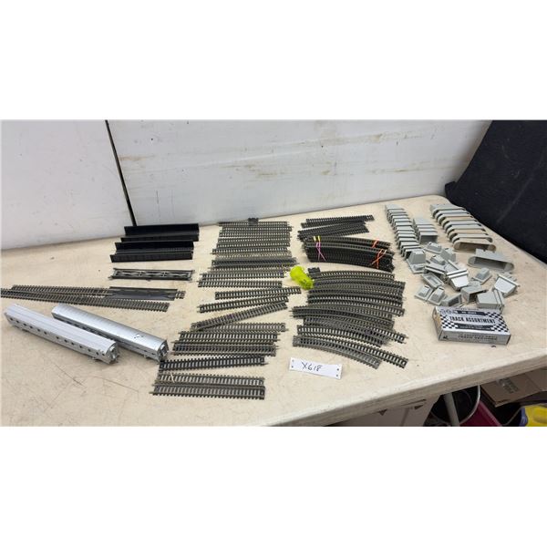 Atlas HO Scale Nickel Silver Track, Bridge Piers, Elevated Sections and Silver Passenger Cars