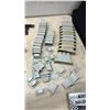 Image 2 : Atlas HO Scale Nickel Silver Track, Bridge Piers, Elevated Sections and Silver Passenger Cars