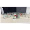 Image 1 : Assorted Coca-Cola Collectible Drinking Glasses Including Green Contour and Holiday Designs