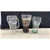 Image 6 : Assorted Coca-Cola Collectible Drinking Glasses Including Green Contour and Holiday Designs