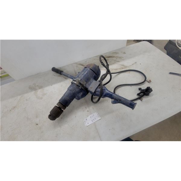 Vintage Heavy-Duty Industrial Electric Drill with 3/4" Chuck, Pistol Grip, and Auxiliary Handle