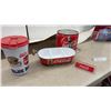 Image 13 : Coca-Cola Collectibles: Vintage Tins, Wall Border, Popcorn Holder, Pot Holders, and More