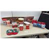 Image 1 : Coca-Cola Collectibles: Vintage Tins, Wall Border, Popcorn Holder, Pot Holders, and More