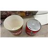 Image 6 : Coca-Cola Collectibles: Vintage Tins, Wall Border, Popcorn Holder, Pot Holders, and More
