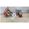Image 1 : Coca-Cola Birdhouse, Polar Bear Bank, and Hallmark Coca-Cola Santa Musical Snow Globe