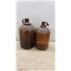 Image 6 : Six Vintage Amber Glass Purex / Bleach Gallon Jugs With Handles, Late 1920s to 1940s