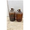 Image 7 : Six Vintage Amber Glass Purex / Bleach Gallon Jugs With Handles, Late 1920s to 1940s