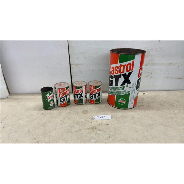 Castrol GTX Motor Oil Cans, Three 1-Litre Super Multi-Grade 20W-50 & More