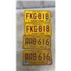 Image 4 : 15 Manitoba 1976 License Plates with Matching Pairs