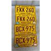 Image 5 : 15 Manitoba 1976 License Plates with Matching Pairs