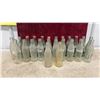 Image 3 : Vintage Coca-Cola Yellow Wooden Crate with 24 Assorted 6 1/2 oz. Green and Clear Glass Bottles