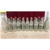 Image 4 : Vintage Coca-Cola Yellow Wooden Crate with 24 Assorted 6 1/2 oz. Green and Clear Glass Bottles