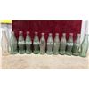 Image 5 : Vintage Coca-Cola Yellow Wooden Crate with 24 Assorted 6 1/2 oz. Green and Clear Glass Bottles