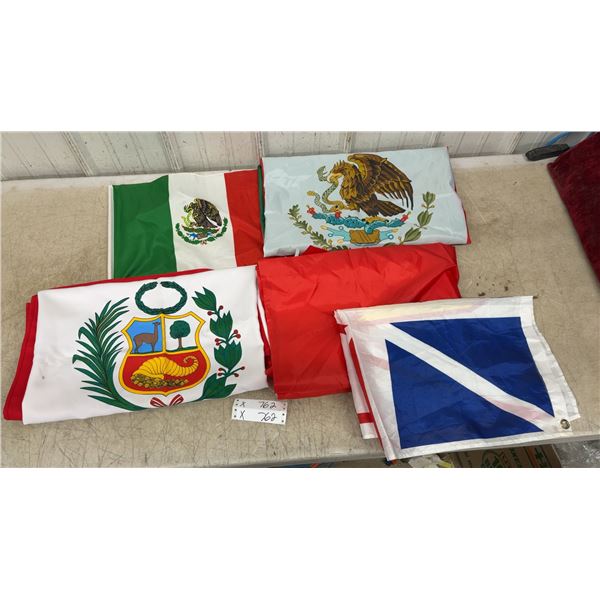 5 Flags: Canada, Newfoundland / Labrador Provincial, Mexico & Peru