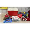 Image 1 : Coca-Cola Cooler, Duffle Bag, Frisbee, Hat, Jump Rope, Playing Cards, London T-Shirt and More