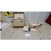 Image 1 : Singer Featherweight 221 Portable Electric Sewing Machine in Beige with Carrying Case