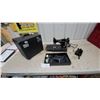 Image 1 : Singer Featherweight 221 Sewing Machine With Case, Foot Pedal, Thread and More