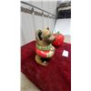 Image 3 : Ceramic Bear Cookie Jar with Red Sweater and Green Trim and Tomato Cookie Jar Vintage