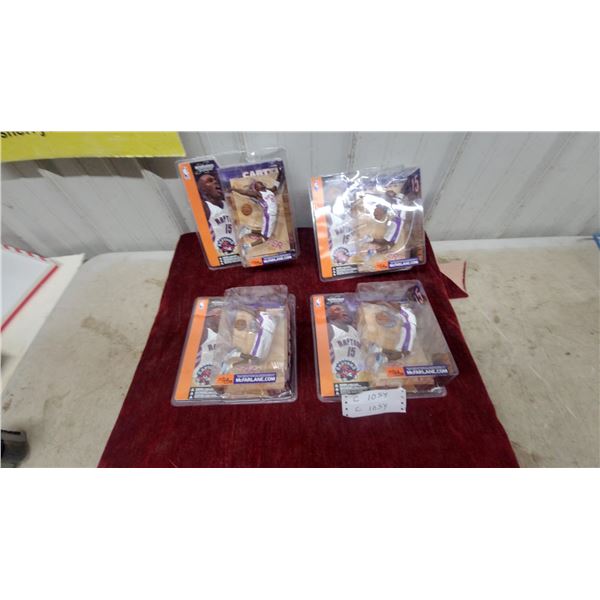 McFarlane Toys NBA SportsPicks Series 1 Vince Carter Toronto Raptors #15 Figures, 2000, 4 Pieces
