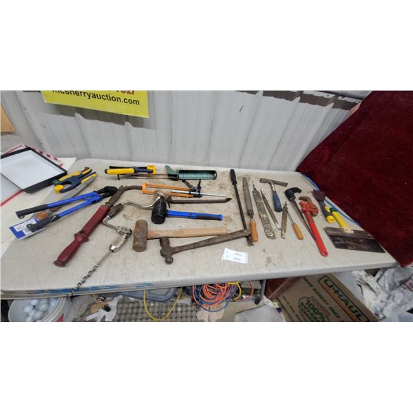 Hammers, Pipe Wrench, Jab Saw, Brace Drill, Bolt Cutters, Files, Caulking Guns and More