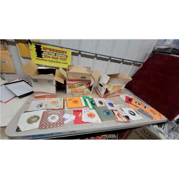 Collection of Vintage 7" Vinyl 45 Records, CBS, RCA Victor, MGM, Verve, United, Capitol 3x Boxes