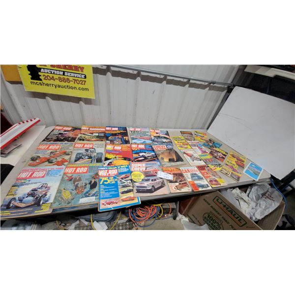 Vintage Hot Rod, Super Chevy, Custom Pickups, and Chevy Action Magazines, 1960s to 1980s