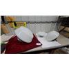 Image 1 : 3 Vintage Milk Glass Flushmount Ceiling Light Fixtures with Chrome and Metal Mounting Hardware
