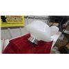 Image 7 : 3 Vintage Milk Glass Flushmount Ceiling Light Fixtures with Chrome and Metal Mounting Hardware