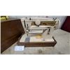 Image 2 : Singer Stylist Model 500 Sewing Machine, Mid-1960s, Cream Finish, Portable Wooden Case