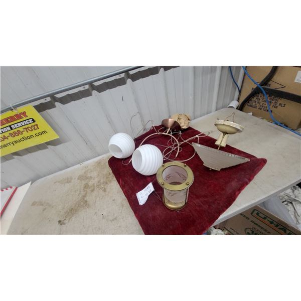 Vintage Light Fixtures: Copper Two-Light Pendant, Brass Sconce, Gold Semi-Flush Mount and More